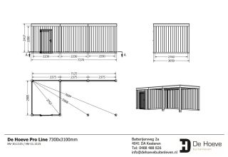 De Hoeve Pro-line Buitenverblijf 730x310cm 