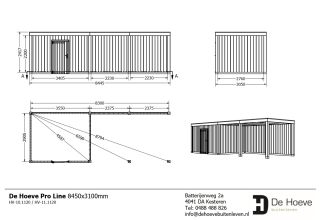 De Hoeve Pro-line Buitenverblijf 845x310cm 