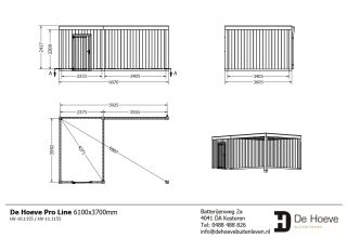 De Hoeve Pro-line Buitenverblijf 610x370cm 