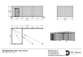 De Hoeve Pro-line Buitenverblijf 730x370cm 